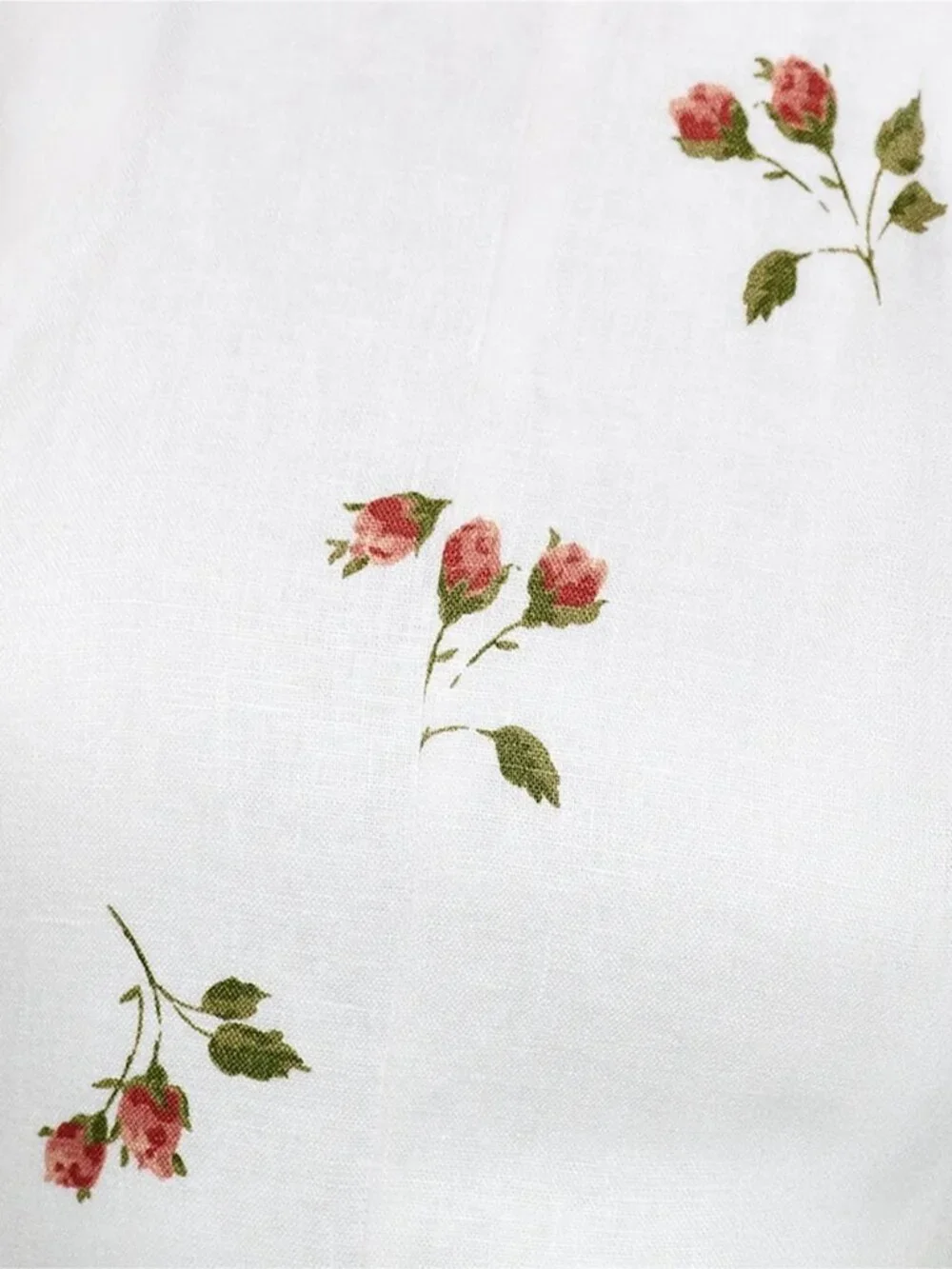NEW Reformation Cecilia Linen Maxi Dress Floating Rose White Floral | US 2 UK 6 - Picture 5 of 15